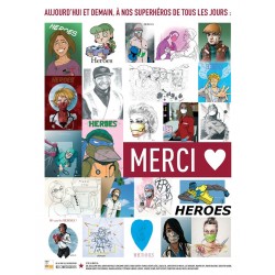 Pack 10 affiches Covid Heros