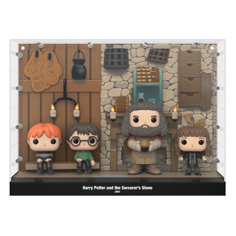 Harry Potter pack 4 POP Moments Deluxe Vinyl figurines Hagrid's Hut 9 cm