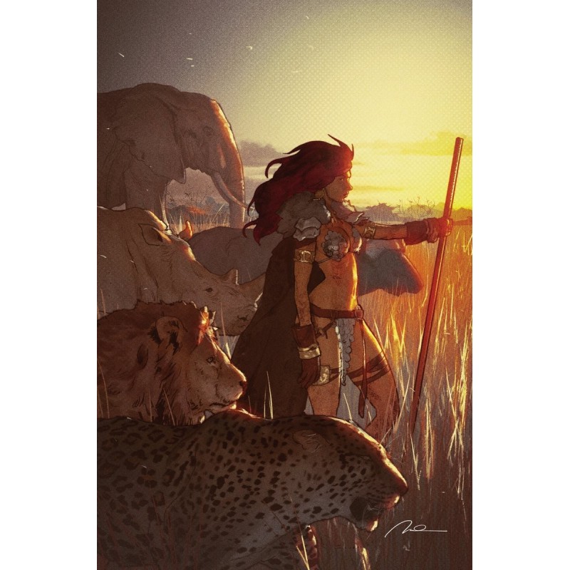 RED SONJA: BIRTH OF THE SHE-DEVIL -4 250 LIMITED CHARITY VIRGIN COVER BY  GERALD PAREL